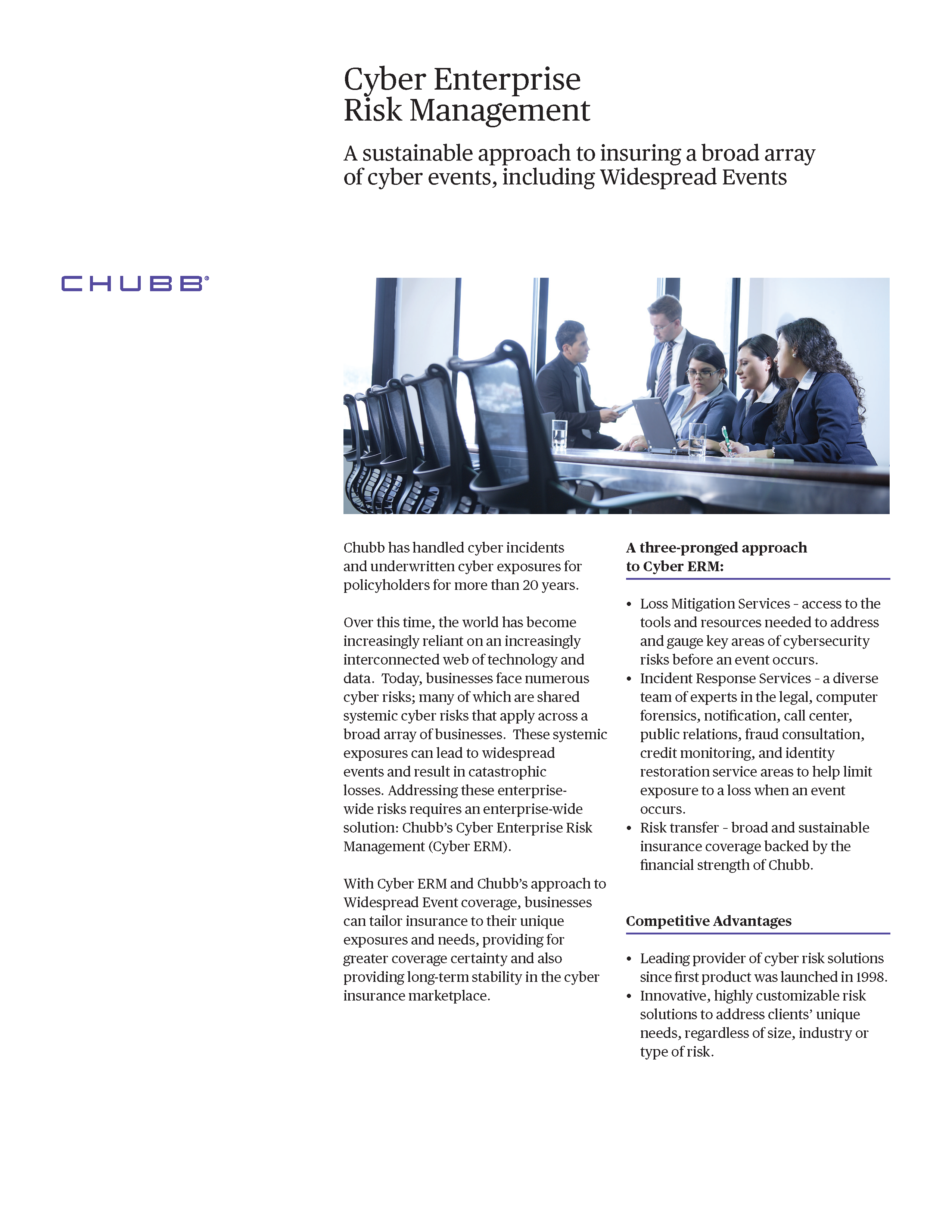 Chubb: Chubb Cyber Enterprise Risk Management