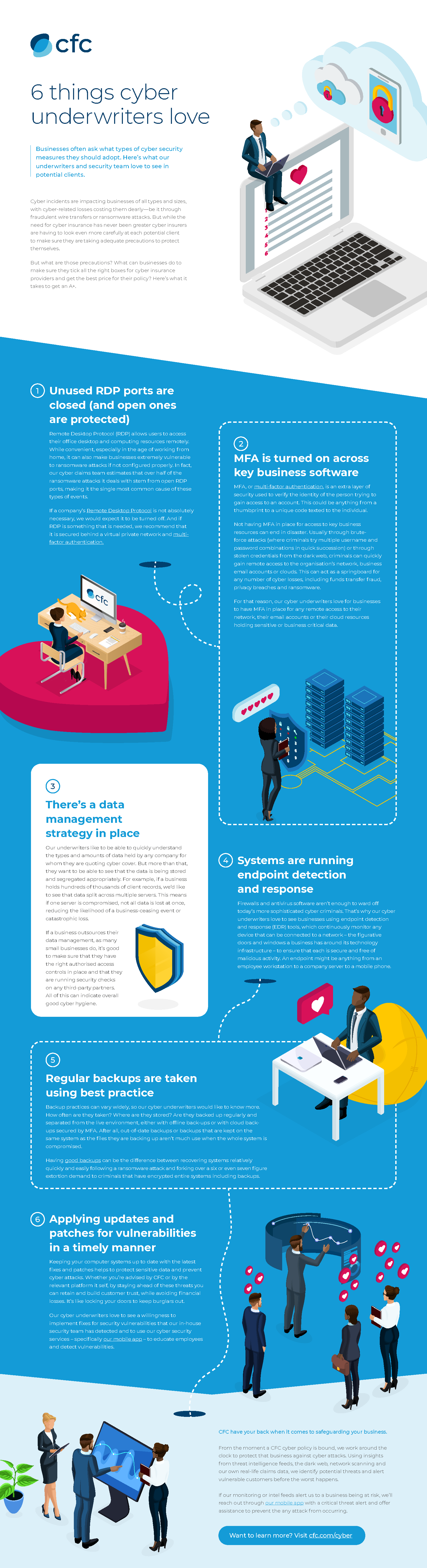 CFC Cyber: Infographic - Six Things Cyber Underwriters Love