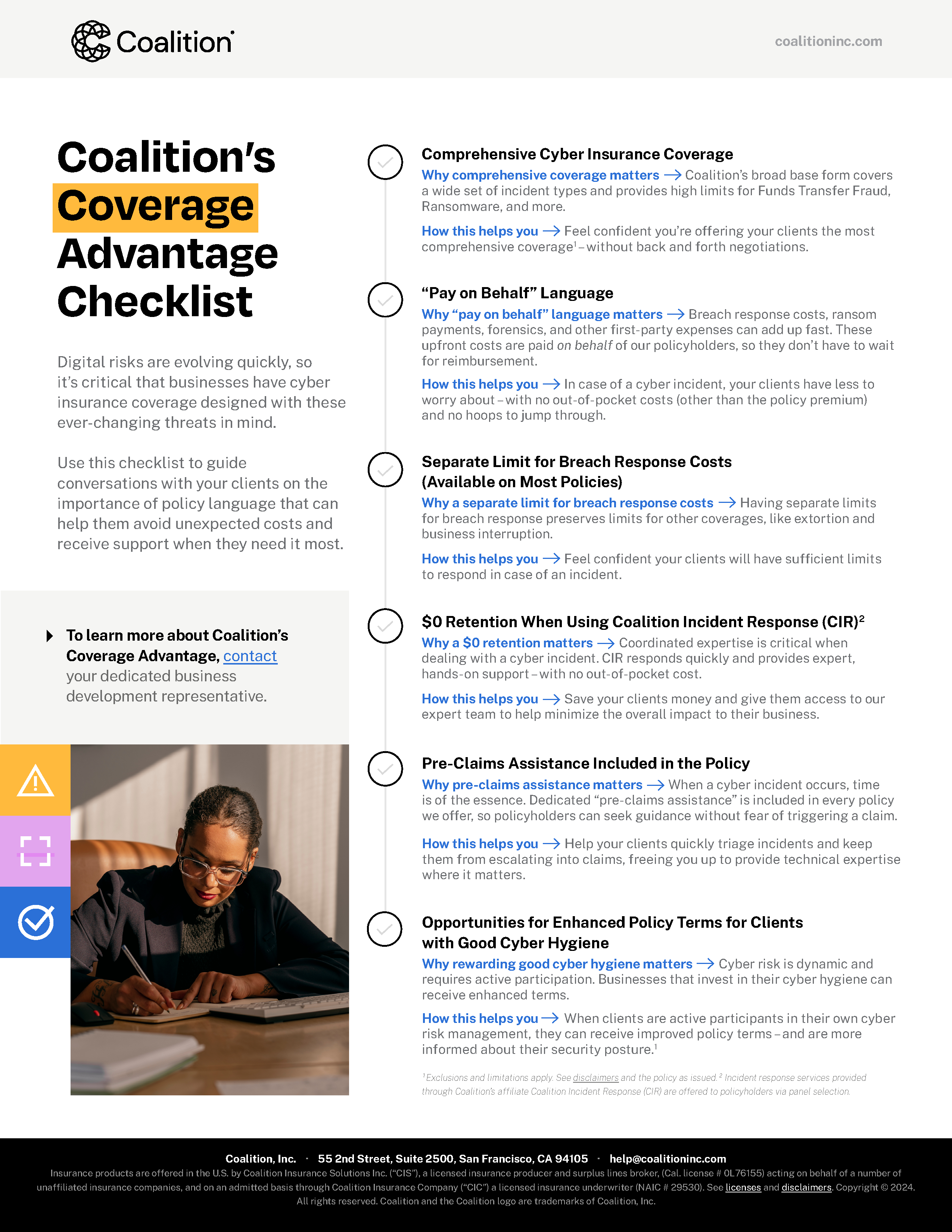 Coalition Cyber Insurance: Coverage Checklist