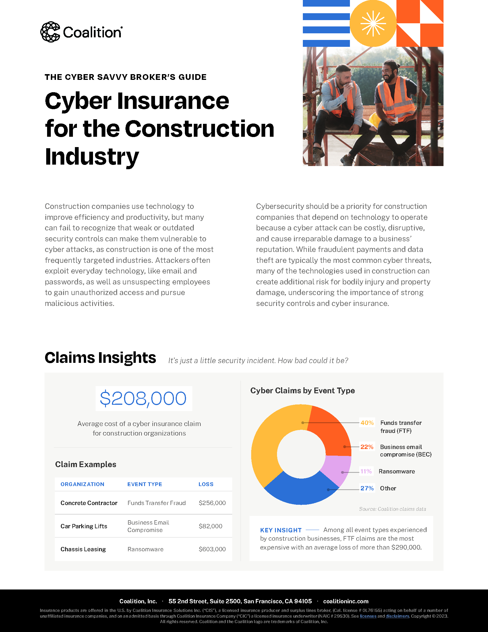 Coalition Cyber Insurance: Construction Industry