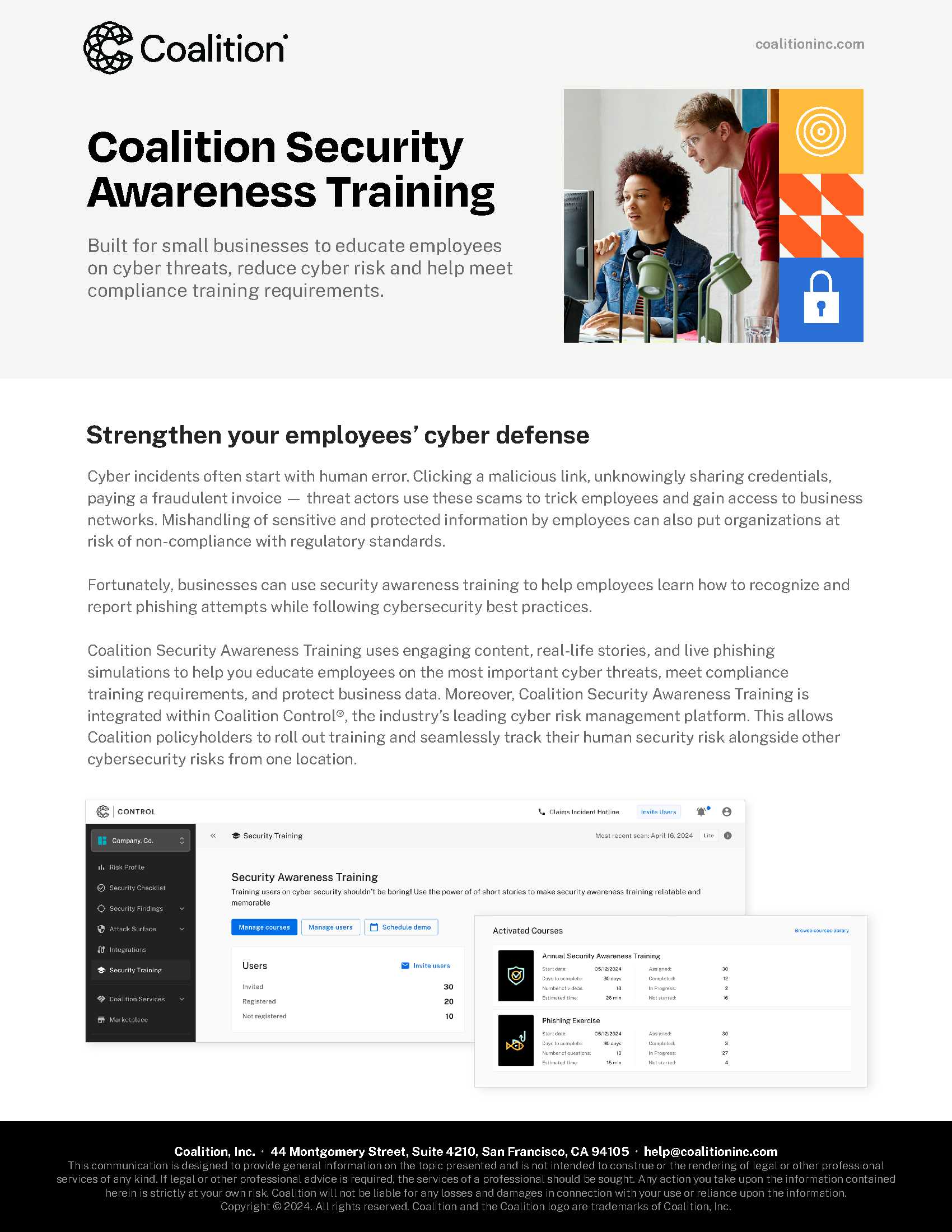 Coalition Cyber Insurance: Security Awareness Training