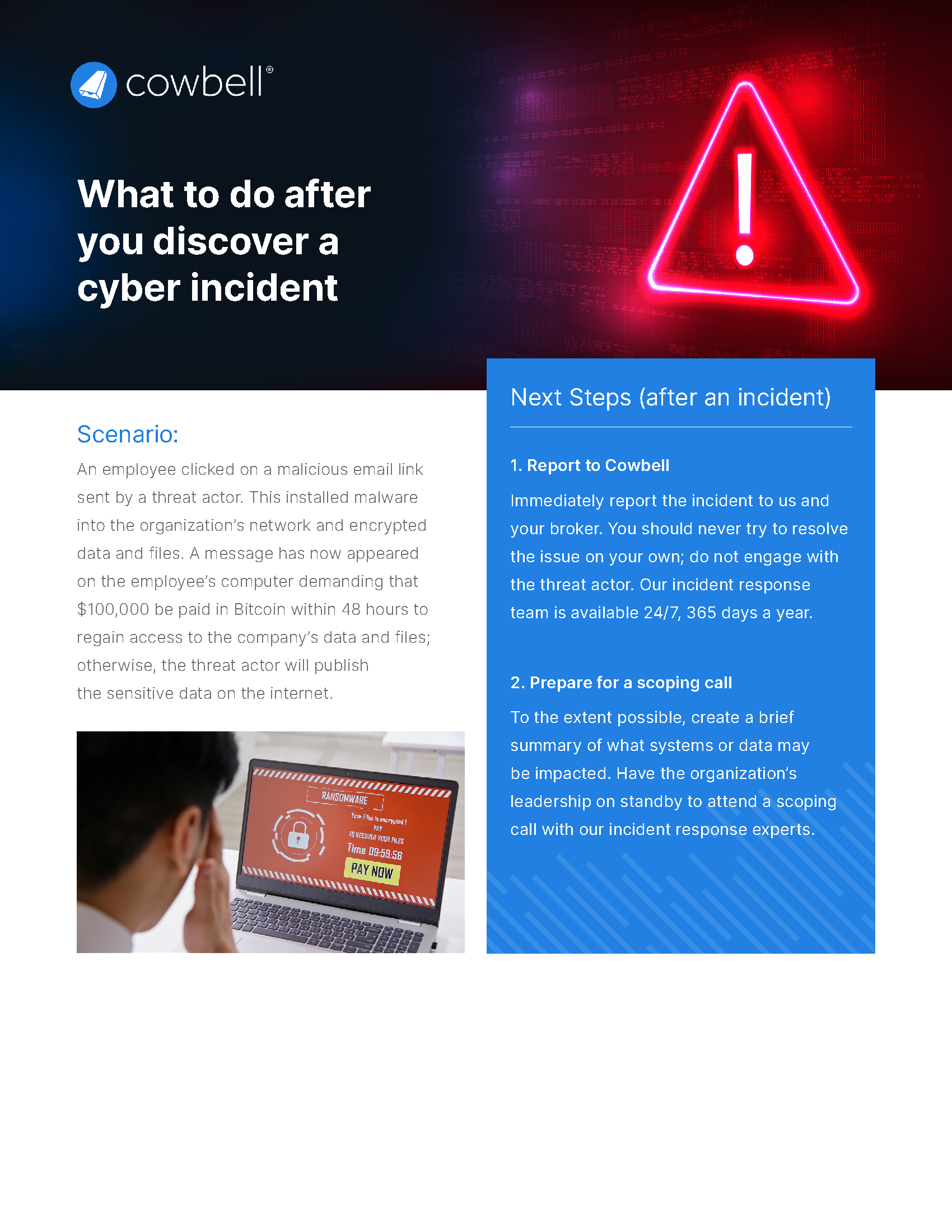 Cowbell Cyber: After a Cyber Incident