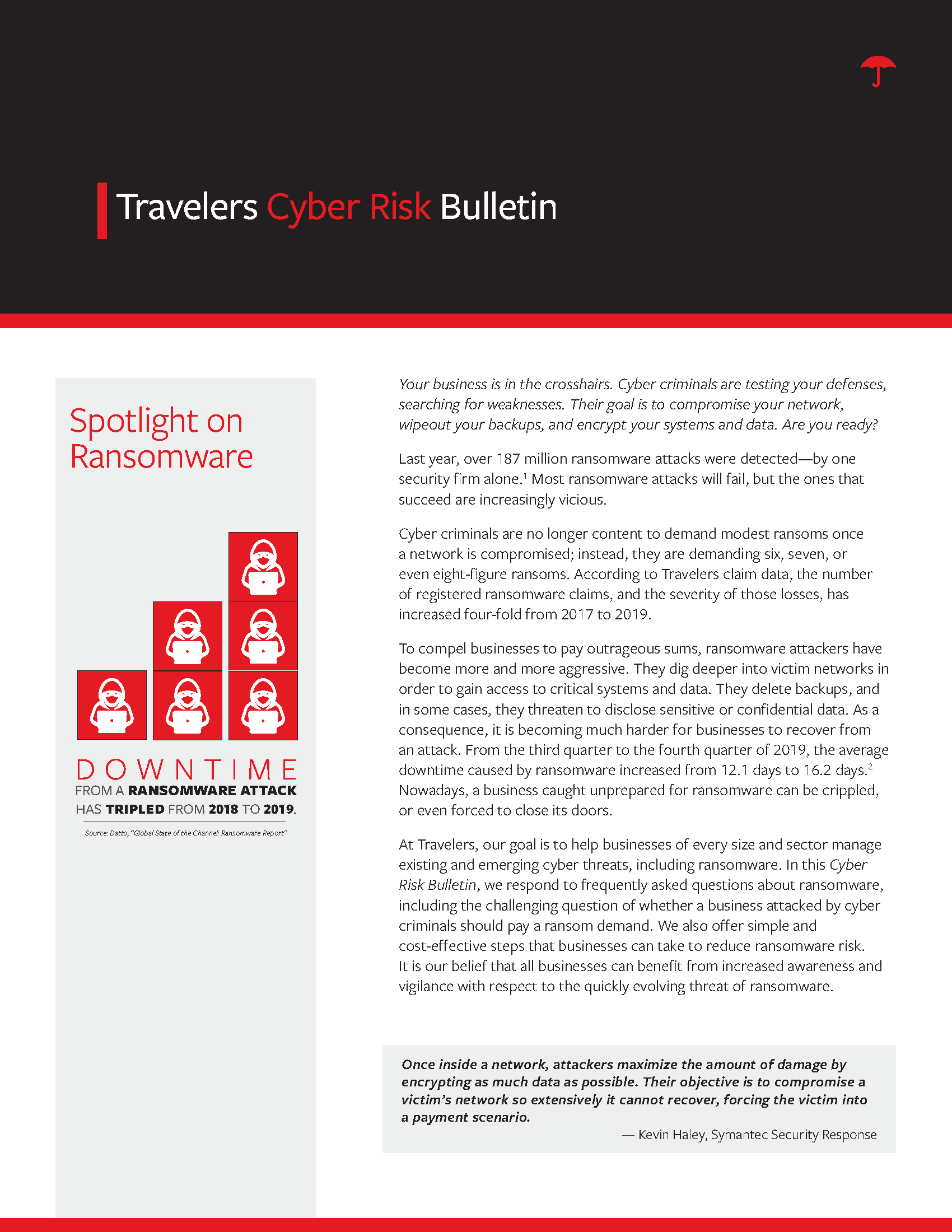 Travelers Cyber: Spotlight on Ransomware