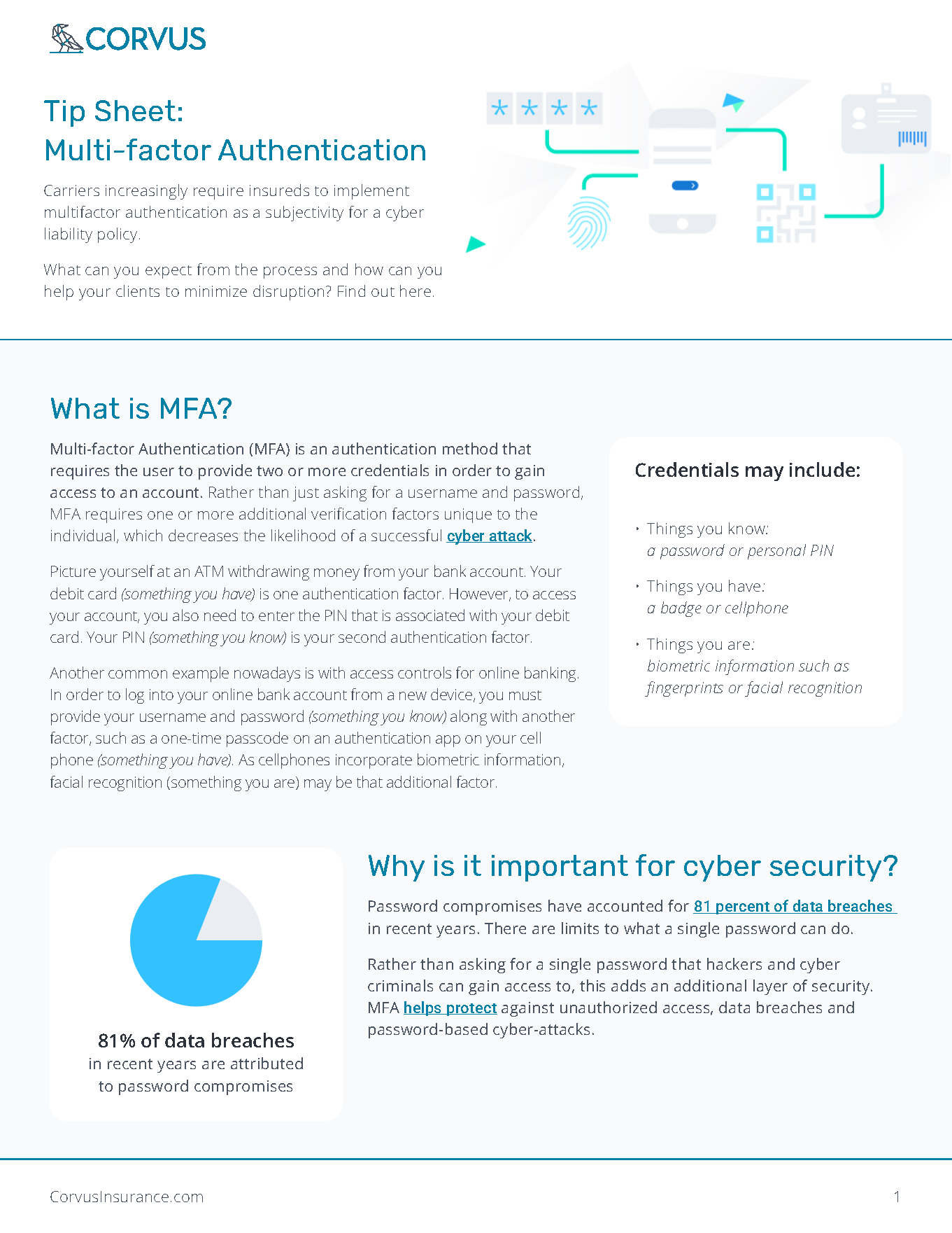 Corvus Insurance | Multi-Factor Authentication